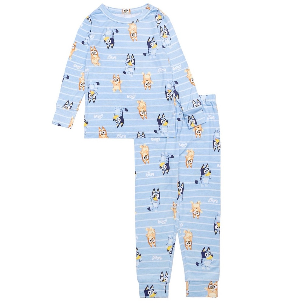 Kids Bluey Pajama Set - Blue and Yellow